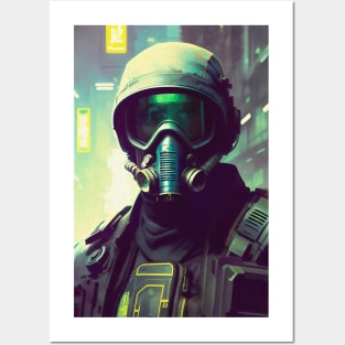 Abstract Cyberpunk Man Posters and Art